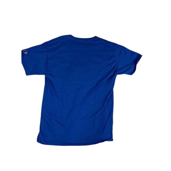 Champion Men's Blue Script Logo T-Shirt Medium Athletic Fit - Picture 5 of 8